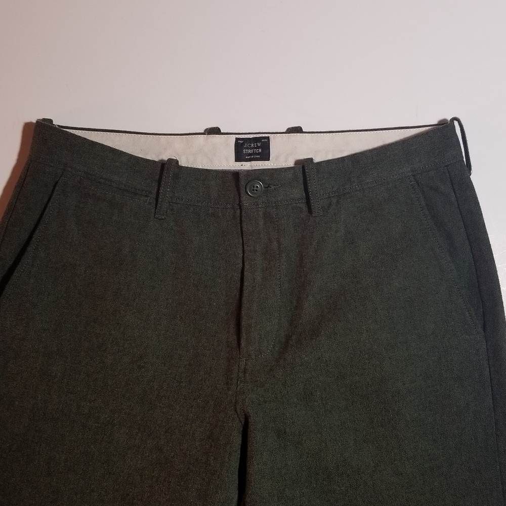 J Crew Dark Green Wool Pants (32/34)